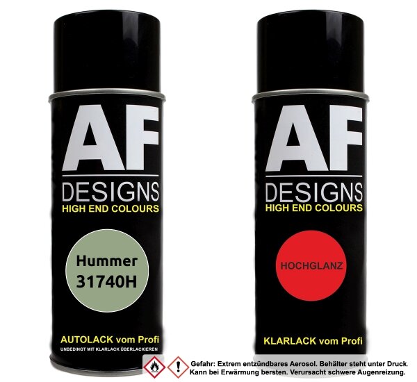 Spraydose für Hummer 31740H Alpine Green Metallic Basislack Klarlack Sprühdose 400ml