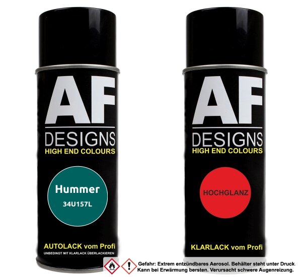 Spraydose für Hummer 34U157L Modern Green Metallic Basislack Klarlack Sprühdose 400ml