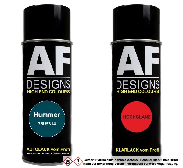 Spraydose für Hummer 36U5314 Dark Turquoise Metallic Basislack Klarlack Sprühdose 400ml
