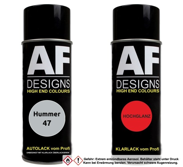 Spraydose für Hummer 47 Prata Escuna Metallic Basislack Klarlack Sprühdose 400ml