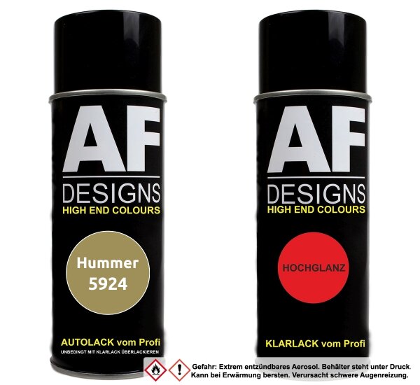 Spraydose für Hummer 5924 Amarelo Carman Metallic Basislack Klarlack Sprühdose 400ml