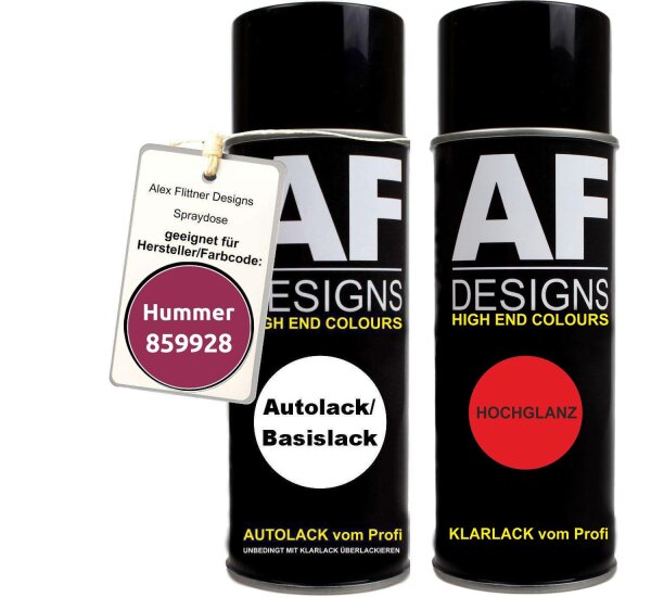 Spraydose für Hummer 859928 Raspberry Metallic Basislack Klarlack Sprühdose 400ml