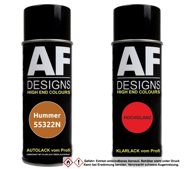 Spraydose für Hummer 55322N Fusion Orange Metallic Basislack Klarlack Sprühdose 400ml