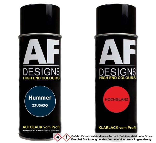 Spraydose für Hummer 23U563Q Deep Atlantic Blue Metallic Basislack Klarlack Sprühdose 400ml