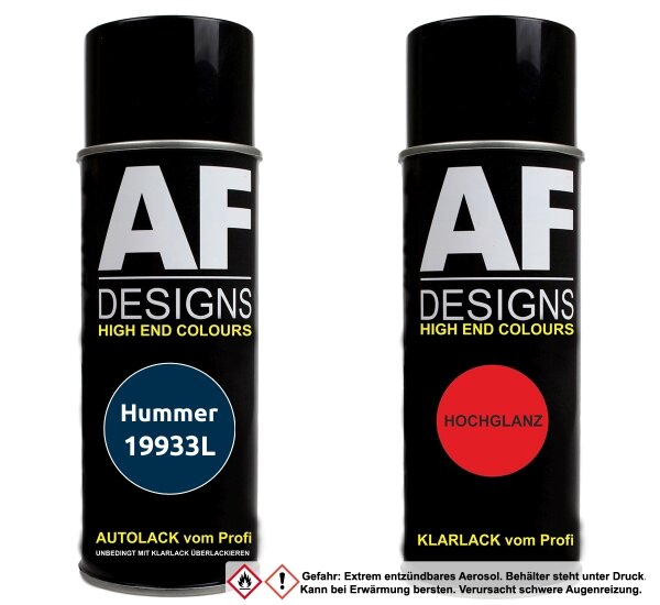 Spraydose für Hummer 19933L Luxo Blue Metallic Basislack Klarlack Sprühdose 400ml