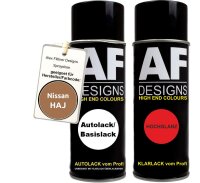 Spraydose für Nissan HAJ Gold Beige Perl Metallic Basislack Klarlack Sprühdose 400ml