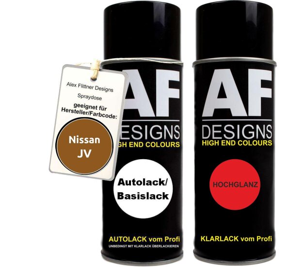 Spraydose für Nissan JV Jaune Vermeer Metallic Basislack Klarlack Sprühdose 400ml