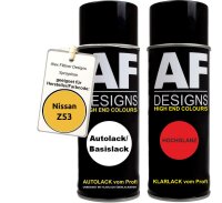 Spraydose für Nissan Z53 Lemon Yellow Basislack Klarlack Sprühdose 400ml