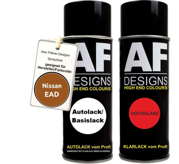 Spraydose für Nissan EAD Burnt Orange Metallic Basislack Klarlack Sprühdose 400ml
