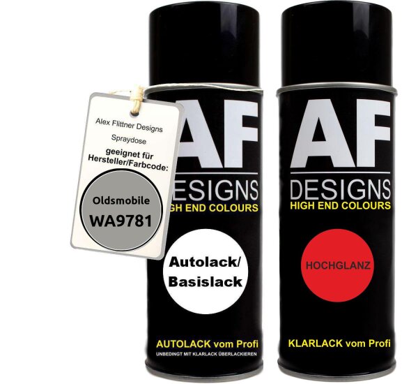 Spraydose für Oldsmobile WA9781 Light Gray Basislack Klarlack Sprühdose 400ml