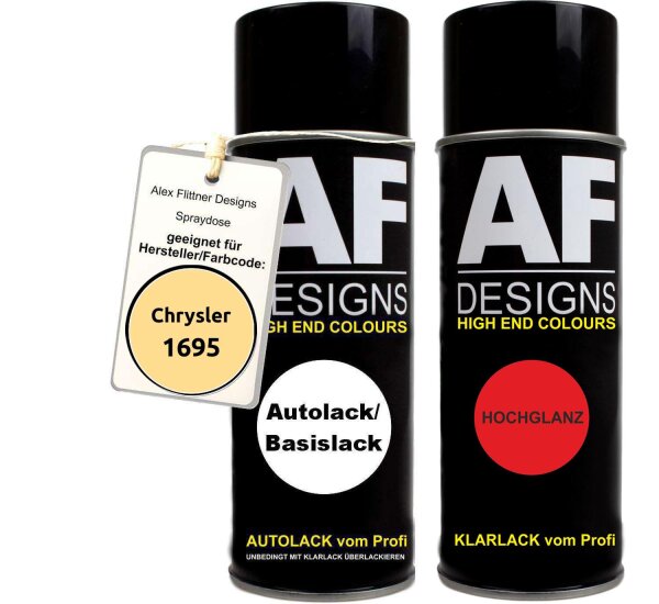 Spraydose für Chrysler 1695 Classic Yellow Basislack Klarlack Sprühdose 400ml