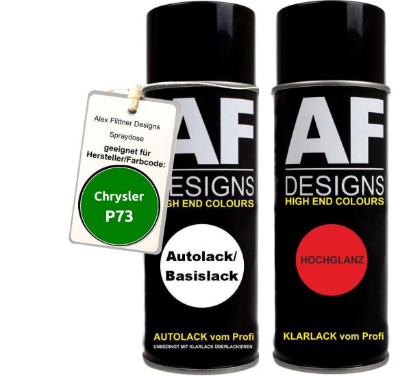 Spraydose für Chrysler P73 Tree Green Basislack Klarlack Sprühdose 400ml