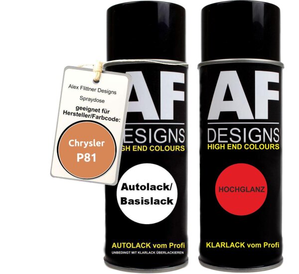 Spraydose für Chrysler P81 Power Tan Basislack Klarlack Sprühdose 400ml