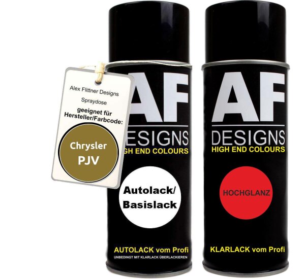 Spraydose für Chrysler PJV Citron Metallic Basislack Klarlack Sprühdose 400ml