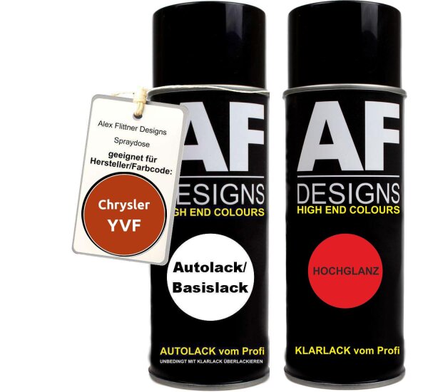 Spraydose für Chrysler YVF Prowler Orange Perl Metallic Basislack Klarlack Sprühdose 400ml