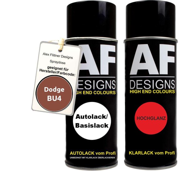 Spraydose für Dodge BU4 Natural Tan Basislack Klarlack Sprühdose 400ml