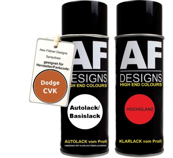 Spraydose für Dodge CVK Orange Blast Perl Basislack Klarlack Sprühdose 400ml