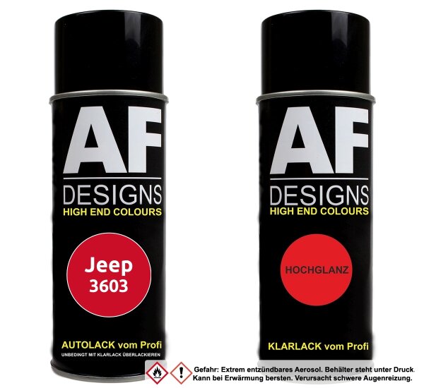 Spraydose für Jeep 3603 Flame Red Sprinter Basislack Klarlack Sprühdose 400ml