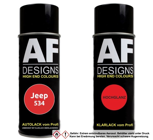 Spraydose für Jeep 534 Flame Red Sprinter Basislack Klarlack Sprühdose 400ml