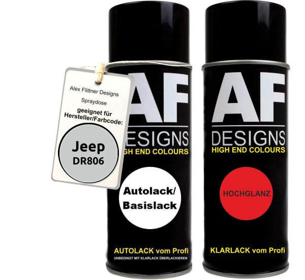 Spraydose für Jeep DR806 Bright Silver Metallic Basislack Klarlack Sprühdose 400ml