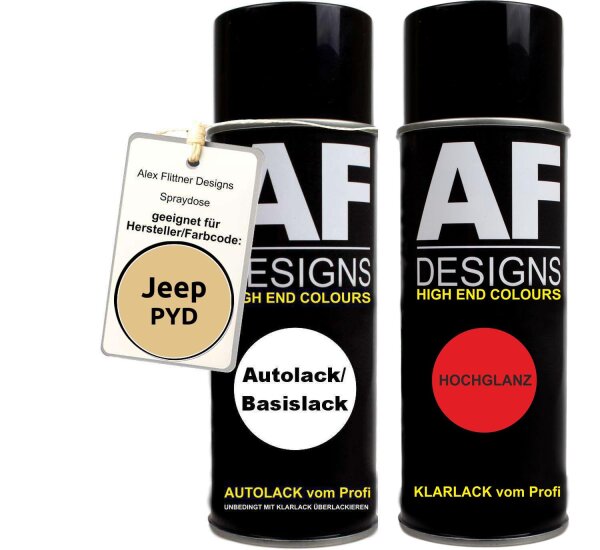 Spraydose für Jeep PYD Pastel Yellow Basislack Klarlack Sprühdose 400ml