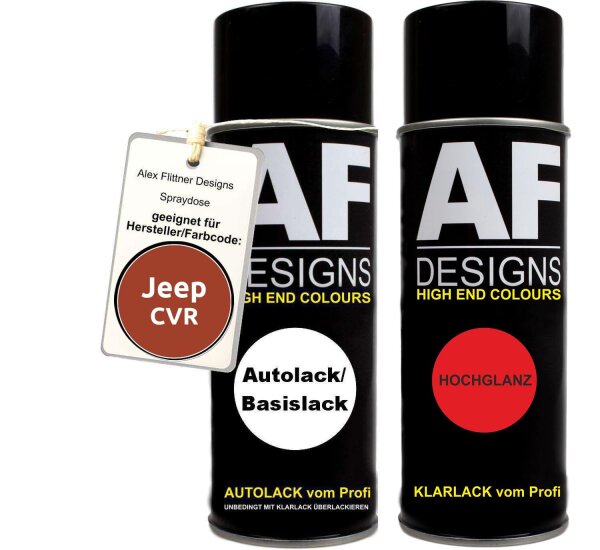 Spraydose für Jeep CVR Copperhead Orange Metallic Basislack Klarlack Sprühdose 400ml