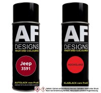 Spraydose für Jeep 3591 Blaze Red Crystal Perl Metallic Basislack Klarlack Sprühdose 400ml