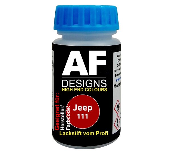 Lackstift für Jeep 111 Clay Red schnelltrocknend Tupflack Autolack