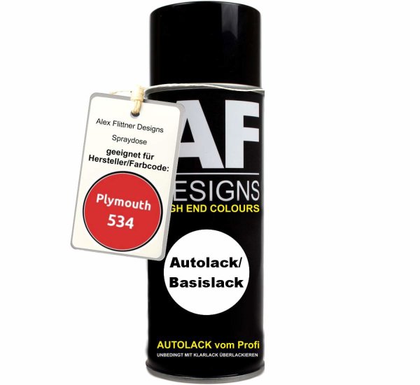 Für Plymouth 534 Flame Red Sprinter Spraydose Basislack Sprühdose 400ml