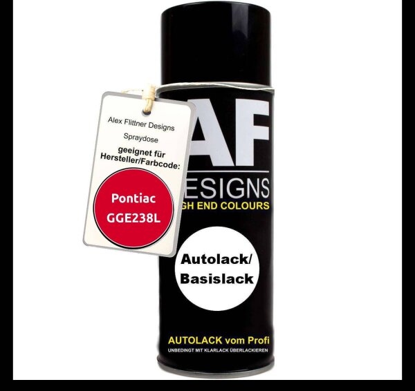 Für Pontiac GGE238L Super Red Spraydose Basislack Sprühdose 400ml