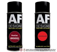 Spraydose für Pontiac 89505Q Crystal Claret Red Metallic Basislack Klarlack Sprühdose 400ml