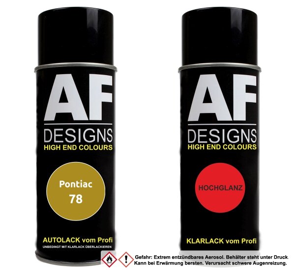Spraydose für Pontiac 78 Amarelo Cais Basislack Klarlack Sprühdose 400ml