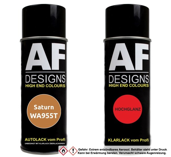 Autolack Spraydose Set für Saturn WA955T Mojave Basislack Klarlack Sprühdose 400ml