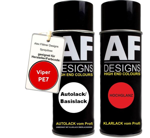 Spraydose für Viper PE7 Red Basislack Klarlack Sprühdose 400ml