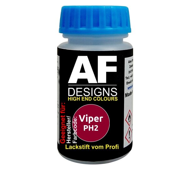 Lackstift für Viper PH2 Candy Apple Red Metallic schnelltrocknend Tupflack Autolack