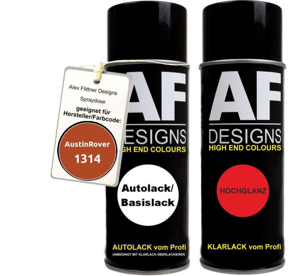 Spraydose für Austin Rover 1314 Volcano Basislack Klarlack Sprühdose 400ml