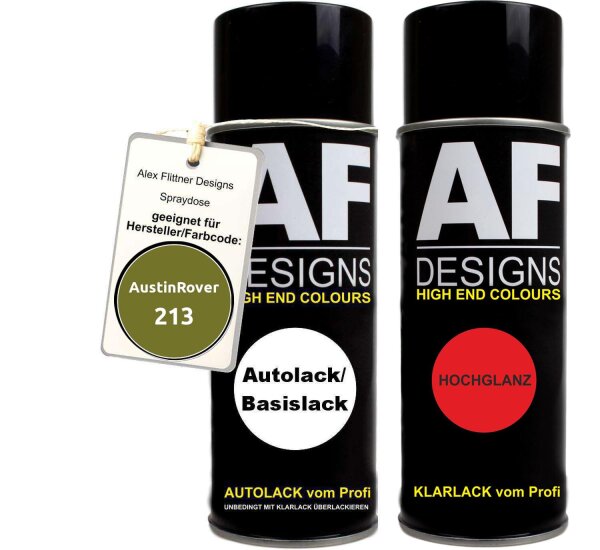 Spraydose für Austin Rover 213 Avocado Green Basislack Klarlack Sprühdose 400ml