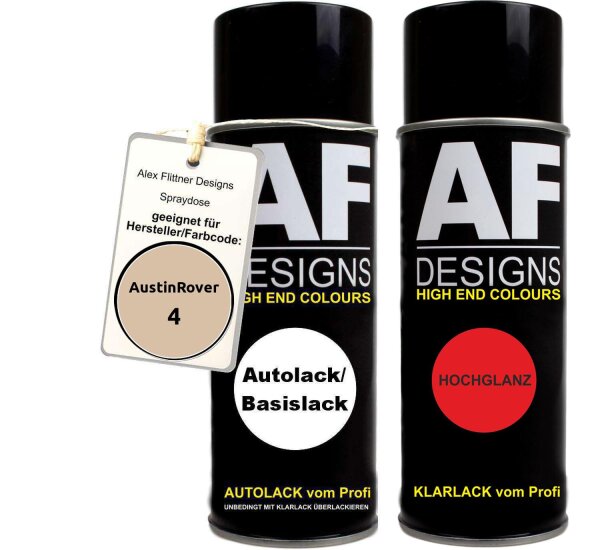 Spraydose für Austin Rover 4 Bedouin Basislack Klarlack Sprühdose 400ml