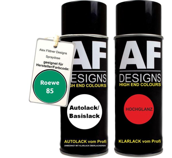 Spraydose für Roewe 85 Java Green Basislack Klarlack Sprühdose 400ml