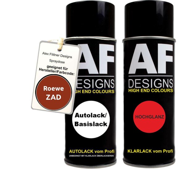 Spraydose für Roewe ZAD Orange Metallic Basislack Klarlack Sprühdose 400ml