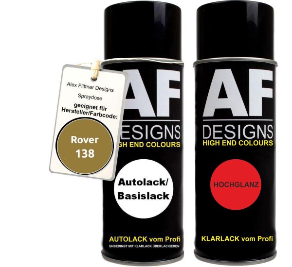 Spraydose für Rover 138 Antique Gold Basislack Klarlack Sprühdose 400ml