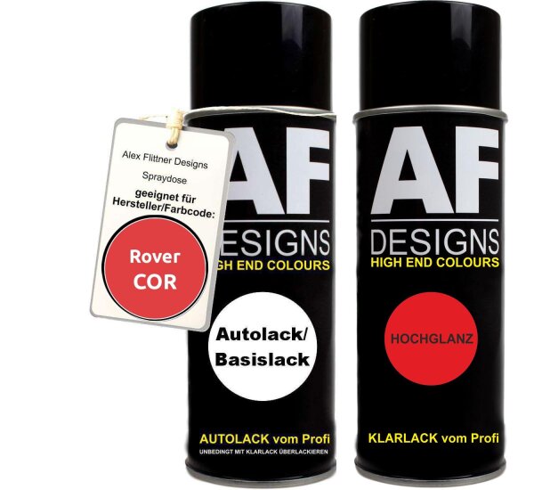 Spraydose für Rover COR Simons New Red Basislack Klarlack Sprühdose 400ml