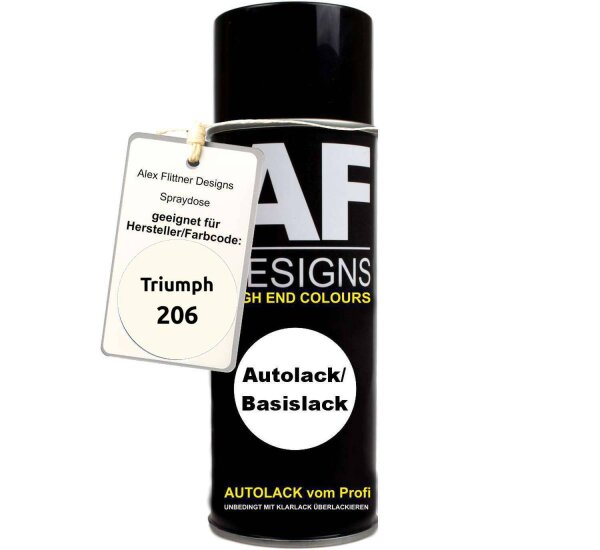 Für Triumph 206 New White Spraydose Basislack Sprühdose 400ml