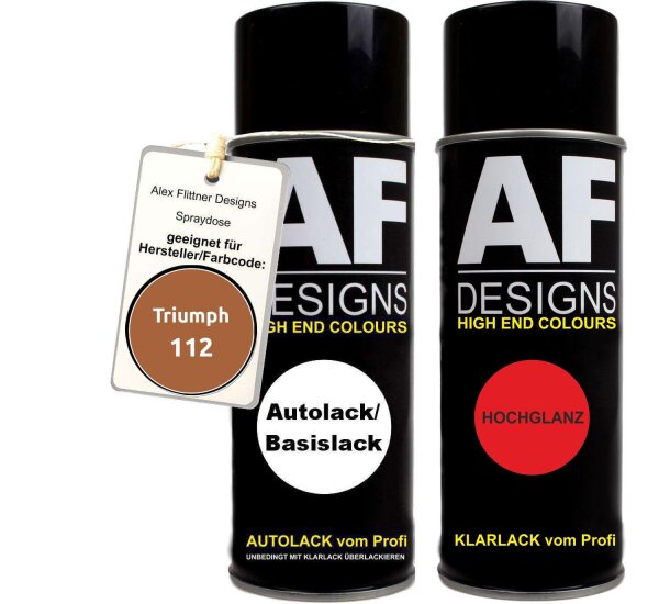 Spraydose für Triumph 112 Reynard Metallic Basislack Klarlack Sprühdose 400ml