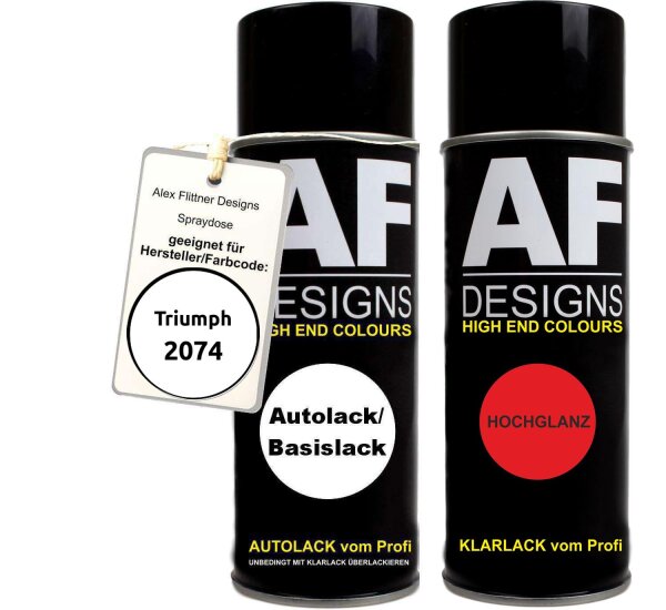 Spraydose für Triumph 2074 Initial White Basislack Klarlack Sprühdose 400ml
