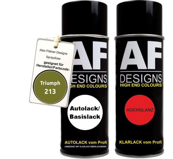 Spraydose für Triumph 213 Avocado Green Basislack Klarlack Sprühdose 400ml