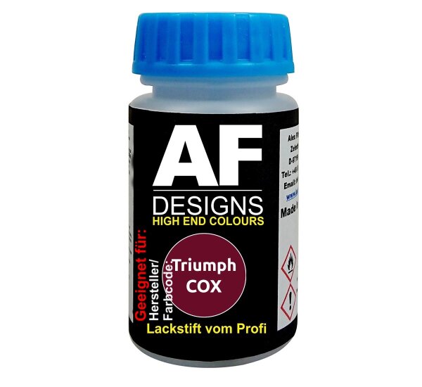 Lackstift für Triumph COX Cranberry Red schnelltrocknend Tupflack Autolack