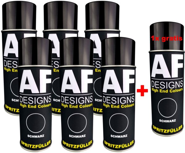 7 x Spritzfüller Spritzspachtel Spraydose schwarz Füller Autolack