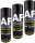Thermolack Spray 3 Spraydosen Ofenlack Auspufflack Hitzebest. 650 °C Schwarz 400ml
