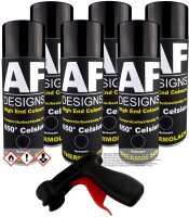 Thermolack Spray 6 Spraydosen Ofenlack Auspufflack plus...